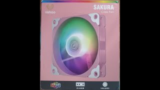 Vetroo Sakura 120 PWM ARGB Fan Review Pt 1 [upl. by Vaientina38]