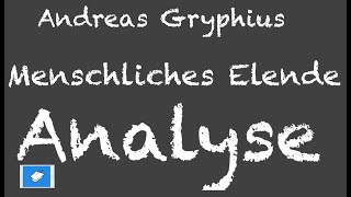 Menschliches Elende Analyse Gryphius Barockgedicht Interpretation [upl. by Trix]