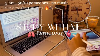 Study with me PATHOLOGY 🫁  5 hrs  5010 pomodoro  MED Student  no music [upl. by Russi952]