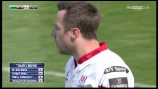 Connacht v Ulster 11042015 Tommy Bowe First Try [upl. by Navannod]