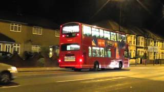 night Arriva V359DGT amp LJ03MHX on routes 121 amp 307 Ponders End 15th Sept 2012 [upl. by Zzahc82]