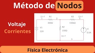 🎯 Voltaje en Nodos  Física Electrónica Unad  Método de Nodos [upl. by Ark]