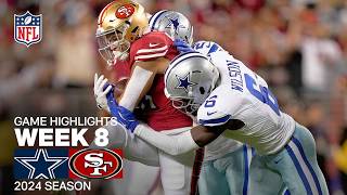 Dallas Cowboys vs San Francisco 49ers Game Highlights  NFL 2024 Season Week 8 [upl. by Eeldivad]