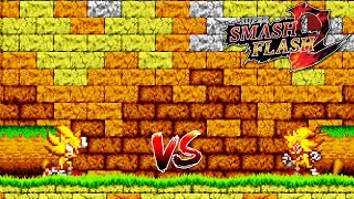 SSF2 Mods Super Sonic vs Fleetway Sonic [upl. by Asillim]