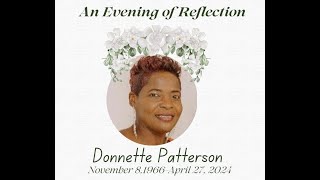 Donnette Patterson  An Evening of Reflections [upl. by Willing]