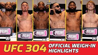 UFC 304 Official Weighin Highlights  MMA Fighting [upl. by Gabey917]