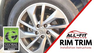 Universal AllFit Rim Trim Installation Video  DIY Colored Wheel Protector [upl. by Telrats984]