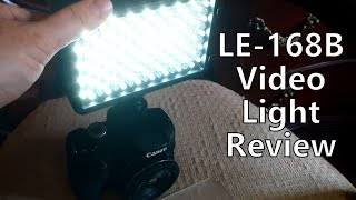 MCOPLUS LE168B LED Video Light Review [upl. by Auqinaj555]