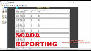 How to Create Reporting Screen on SCADA [upl. by Benildas70]