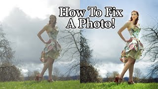 Photoshop photo editing How to fix backlit back lit images bright and well contrasted [upl. by Esinereb645]