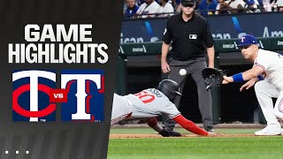 Twins vs Rangers Game Highlights 81724  MLB Highlights [upl. by Derreg759]