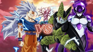 Goku ultra instinct 3 vs cell and frieza  who is strongest video shortvideo viral trending dbs [upl. by Ailis382]