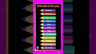 Months of the year song  12 months name in English  months of the Year kindergarten [upl. by Mitzl]