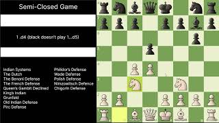 Chess  SemiClosed Game  Examples [upl. by Eidissac]