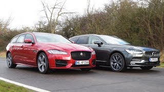 2018 Jaguar XF Sportbrake vs 2018 Volvo V90 Technical Specifications [upl. by Torre]