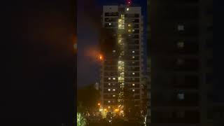 A flat fire in north Woolwich tower block london shorts [upl. by Melak310]