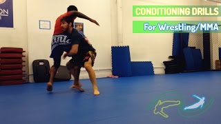 Wrestling Conditioning Drill  Work technique cardio and mental toughness all at the same time [upl. by Aicirpac]