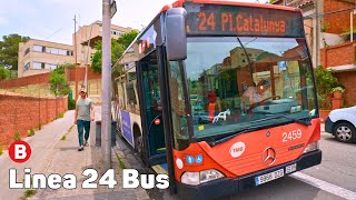 24 Bus  Autobús de Barcelona  Viaje completo [upl. by Melita155]