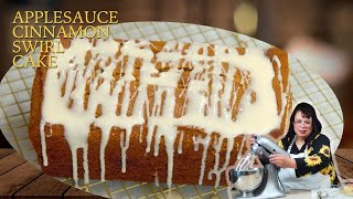 Applesauce Cinnamon Swirl Cake  Recipe Vault [upl. by Poul421]