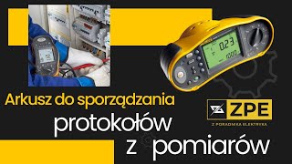 Protokół z pomiarów elektrycznych w arkuszu kalkulacyjnym Prezentacjainstrukcja zpe24pl [upl. by Notslah]