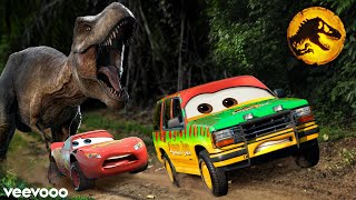 Cars 3 Pixarized ⌁ Pixar Cars Vs Jurassic Park [upl. by Elleined843]