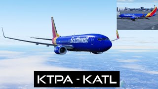 Hard Landing In Atlanta  737 Full Flight Xplane 10 Mobile [upl. by Nunci]