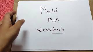 Mental Math Worksheets  Mental Math for Grade 1  Importance of mental math  Parenting tips [upl. by Magan]