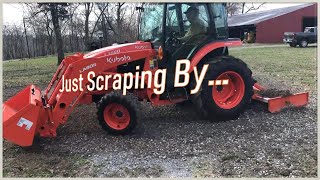 First Job For The New Kubota L3560 Tractor kubotatractor grader boxblade landplane scraper [upl. by Jasen]