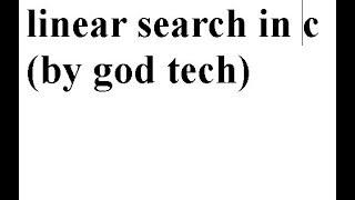 Linear Search in C [upl. by Averi497]