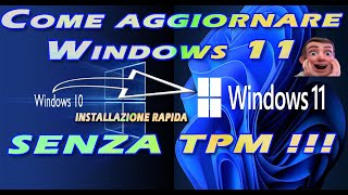 installare Windows 11 senza tpm modo rapido [upl. by Simonne]