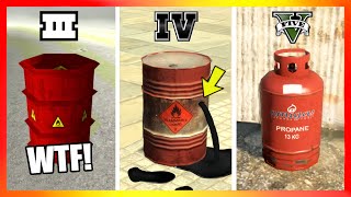 Explosive Barrels LOGIC in GTA Games GTA 3 → GTA 5 [upl. by Aube]