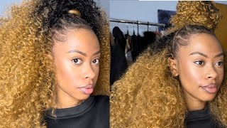 Curly Half Up Half Down Over Locs [upl. by Vinita885]