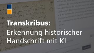 Transkribus KIgestützte Handschrifterkennung [upl. by Yrred736]