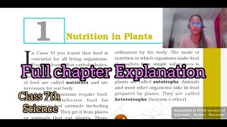 Ch 1 Nutrition in plants  Full chapter Explanation  Class 7th Science [upl. by Odinevneib]