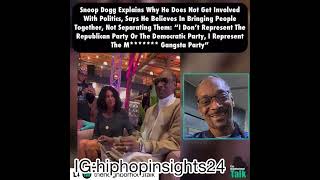 SNOOP DOGG Reveals Why He Stays OUT of Politics [upl. by Langston]