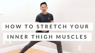 Tight adductors all day long How to stretch your inner thigh muscles [upl. by Nerual816]