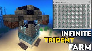 Minecraft Easy DrownedTrident Farm 1204 java edition [upl. by Eiramnaej]