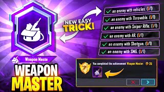 Easy Way to Complete Weapon Master Achievement in BgmiPubg Mobile  Get Weapon Master Title Easily [upl. by Lipski]