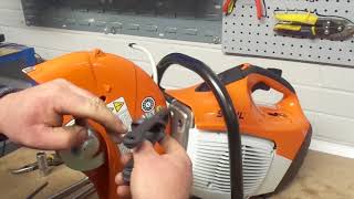 How to Change the Adjusting Lever on a Stihl TS410 Disc Cutter  LampS Engineers [upl. by Josie]