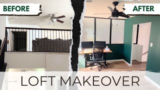 Converting Mezzanine to OfficeBedroom with a Glass Wall  DIY HOME RENOVATION [upl. by Pierette]