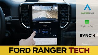 Sync4 Media Screen in the Ford Ranger 2024  CarPlay Android Auto Nav and More [upl. by Broderick]