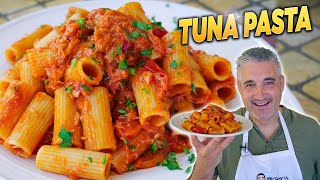 How to Make TUNA PASTA in RED SAUCE Like an Italian [upl. by Enyaz]