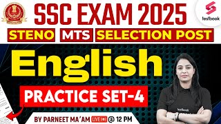 SSC Stenographer MTS amp Selection Post English Practice Set 2025  By Parneet Mam 4 [upl. by Leelahk]