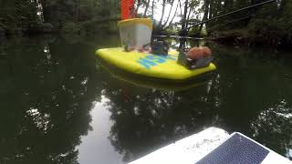 Bait boat in action boat fishing prototype with 3d original Prusa i3 MK2 [upl. by Allehc]