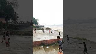 😱Ganga Nadi Ke Ghat Me😱 Purnima Ke Din bahut badi laharganga nadi shorts viralvideo shortvideo [upl. by Torras]