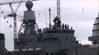 London Tower bridge  with german Frigate Augsburg [upl. by Duster]