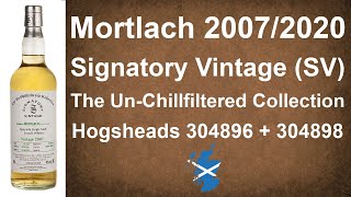 Mortlach 20072020 Signatory Vintage The UnChillfiltered Collection Whisky Review from WhiskyJason [upl. by Ahsimot]