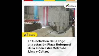 Tuneladora Delia llegó a la estación Plaza Bolognesi [upl. by Lairbag]