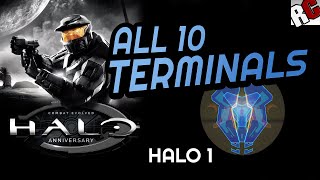 All Terminal Locations  Halo Combat Evolved  The Master Chief Collection  Dear Diary Achievement [upl. by Artekal]