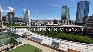 Moana Pacific  1288 Kapiolani Blvd 1204  Honolulu Hawaii  Virtual Tour [upl. by Glaudia]